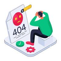 A creative design of page not found vector