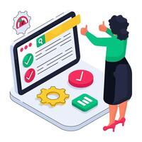 Modern design illustration of search list vector