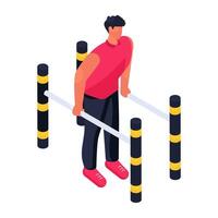 A beautiful design illustration of gym workout vector