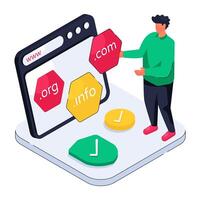 An illustration design of web domains vector