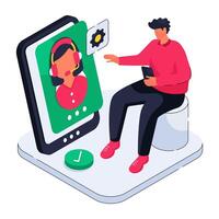 A colored design lilustration of mobile csr vector