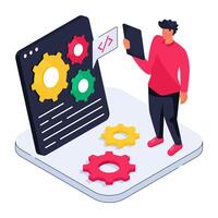 A unique design illustration of web setting vector