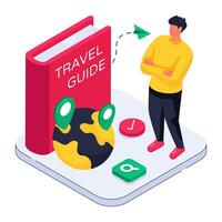 Modern design illustration of travel guide vector