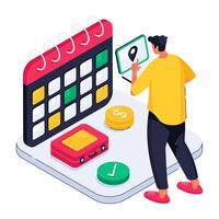 Trendy design illustration of schedule vector