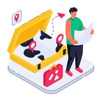 Creative design illustration of map vector