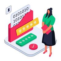 A unique design illustration of binary folder vector