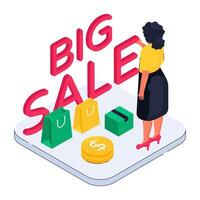 A beautiful design illustration of big sale vector