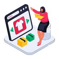 An illustration design of web shopping vector