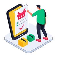 Creative design illustration of shopping list vector