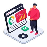 Premium design illustration of web statistics vector
