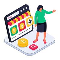 Modern design illustration of digital currencies vector