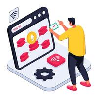 An illustration design of digital currency vector
