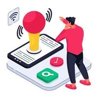 A unique design illustration of mobile hotspot vector