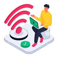 An illustration design of wifi signal vector