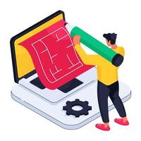 An isometric design illustration of architecture Design vector