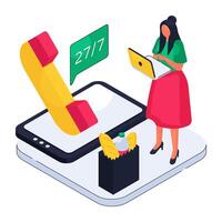 An illustration design of food helpline vector