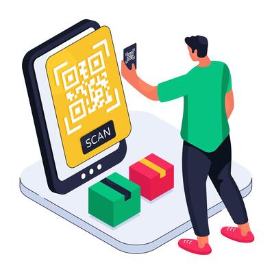 An illustration design of barcode tracking