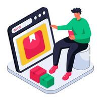 An illustration design of logistic website vector