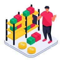 Premium download illustration of parcel racks vector