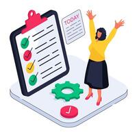 A unique design illustration of list management vector