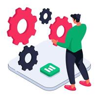Modern design illustration of data setting vector