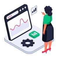 An illustration design of web statistics vector