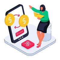 A beautiful design illustration of dollar update vector