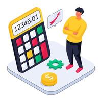 An illustration design of money calculation vector
