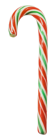 Red and green striped candy cane, cut out - stock . png