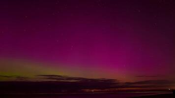 Northern Lights in Central Europe After Strongest Solar Storm in Latvia, Jurmala. video