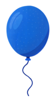 Blue balloon floating in the air, cut out - stock . png