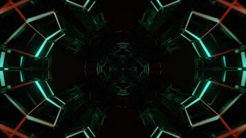 Seamless VJ loop with a vibrant and rhythmic neon disco pattern. video