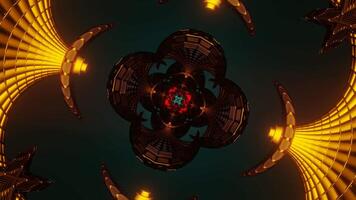Hypnotic VJ loop with colorful and vivid kaleidoscopic visuals. video