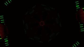 A seamless VJ loop with flashing, rhythmic neon lights in a vibrant disco pattern. video