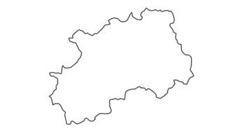 outline map of Aileu in the east of Leste video