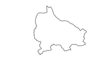 outline sketch of Niksic map of Montenegro video