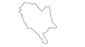 outline sketch map of Gjirokaster District in albania video