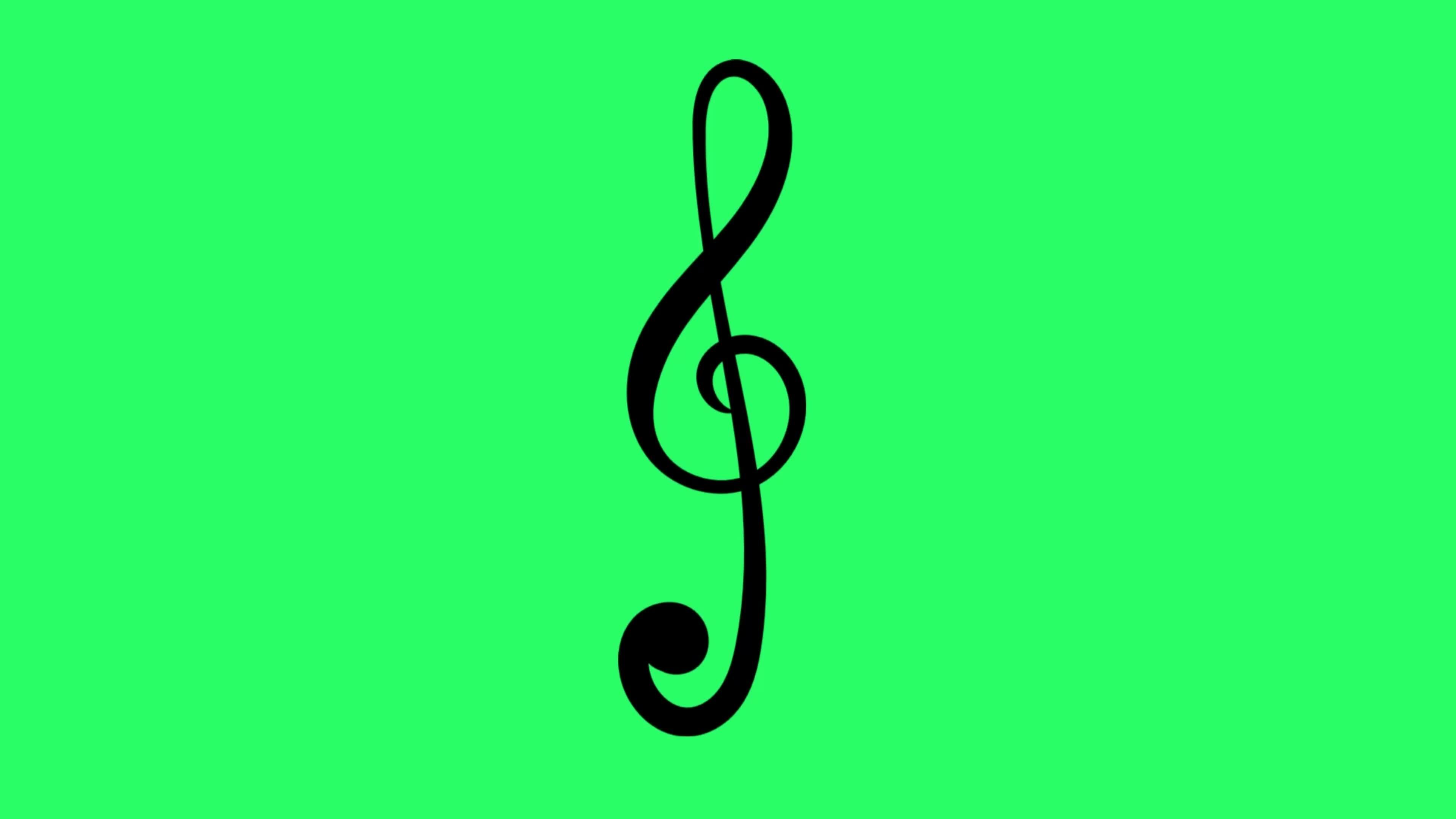 Simple Music Note Animation on a Green Screen Background 49153906 Stock ...