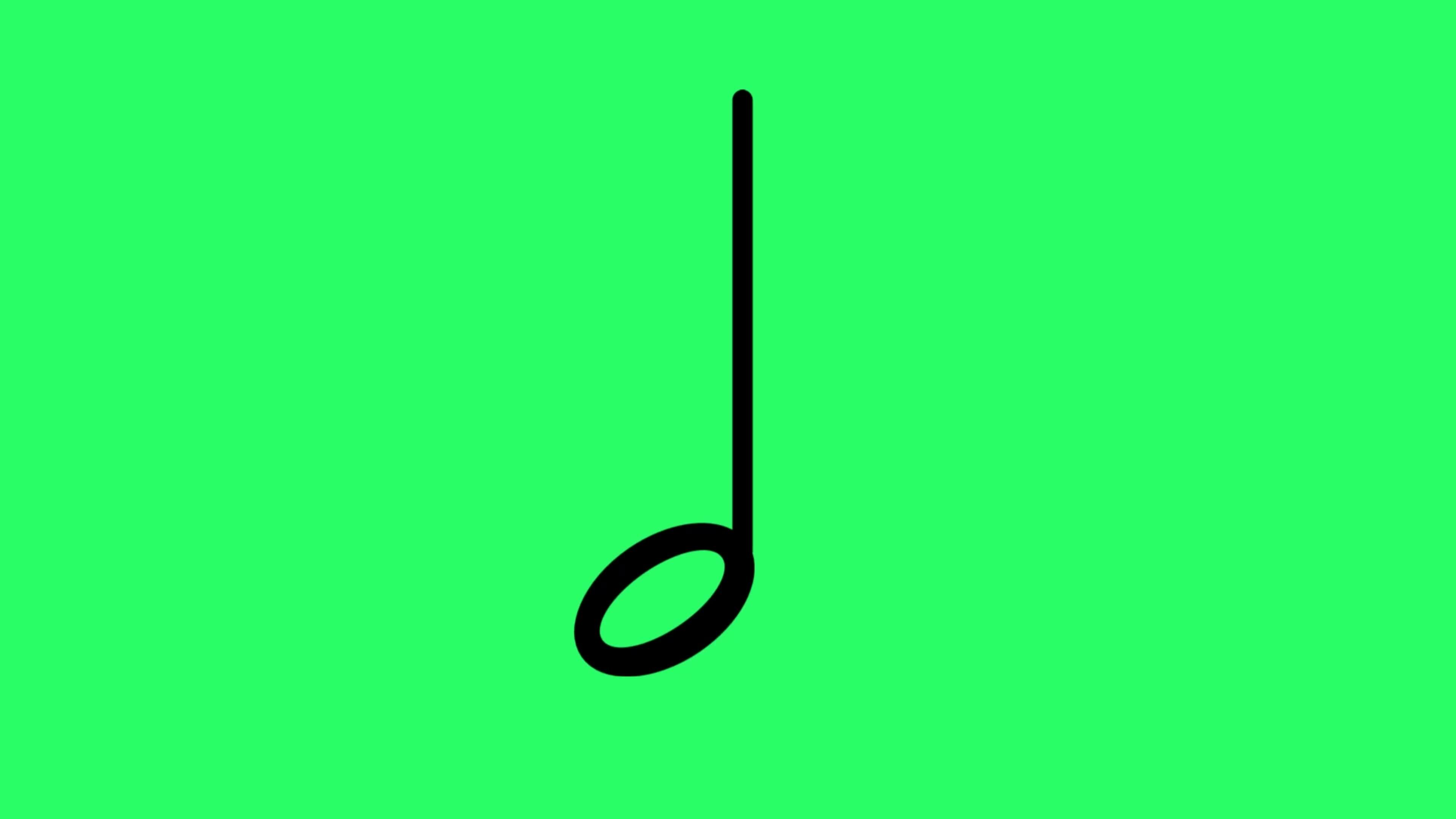 Simple Music Note Animation on a Green Screen Background 49153909 Stock