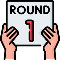 first round illustration design vector