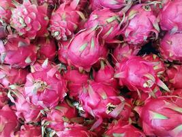 Red Pitaya Fruits, Fresh Dragon Fruits photo