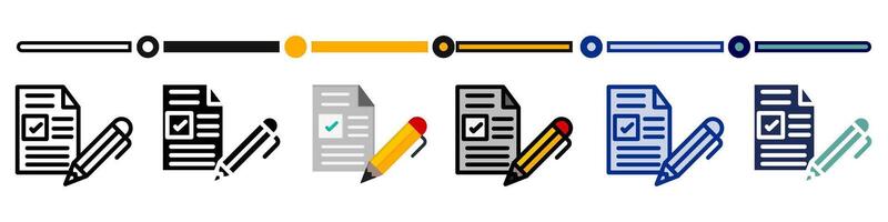 Business proposals icon collection. 6 Various style icons. For sign, symbol, element, presentation, infographic or web graphics. Illustration. vector