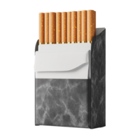 Pack of cigarettes in a black case on display png