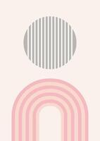 Minimal abstract background with a Scandi style design vector
