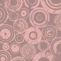 Grunge style background with retro circles design vector