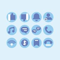 internet and social media icon set vector