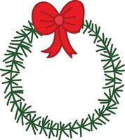 Christmas Red and Green Ribbon or Wreath vector