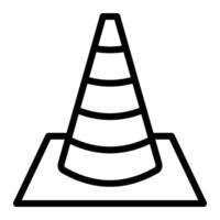 Traffic Cone Line Icon Design For Personal And Commercial Use vector