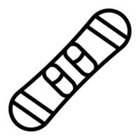 Snowboard Line Icon Design For Personal And Commercial Use vector