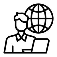 Travel Agent Line Icon Design For Personal And Commercial Use vector